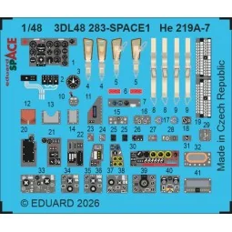 He 219A-7 SPACE 1/48 for Tamiya, 1/48 - Eduard Accessories 3DL48283