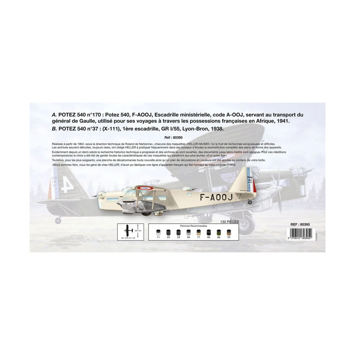 Potez 540 - Heller Museum, 1/72 - Heller 80395