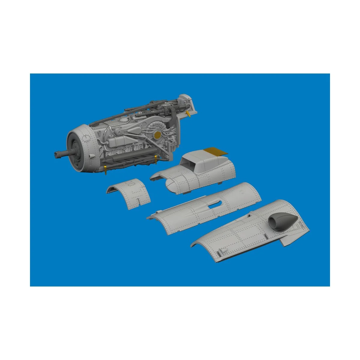 Bf 109K-4 engine PRINT 1/72 for Eduard, 1/72 - Eduard Accessories 6...