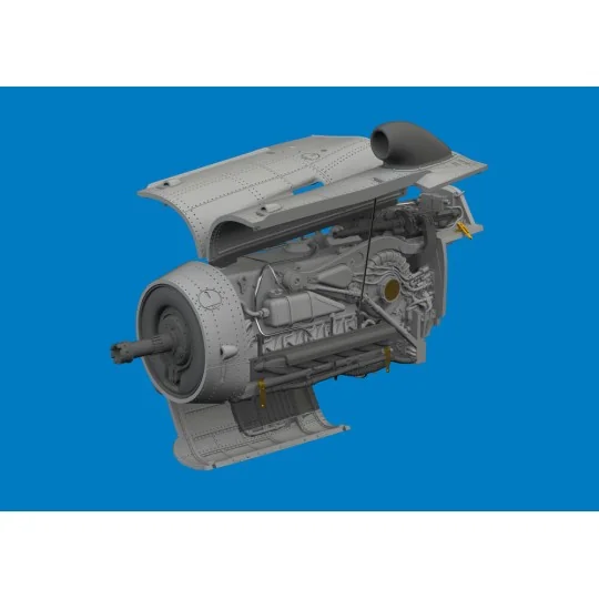 Bf 109K-4 engine PRINT 1/72 for Eduard, 1/72 - Eduard Accessories 6...