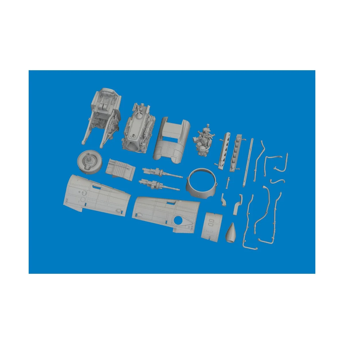 Bf 109K-4 engine PRINT 1/72 for Eduard, 1/72 - Eduard Accessories 6...