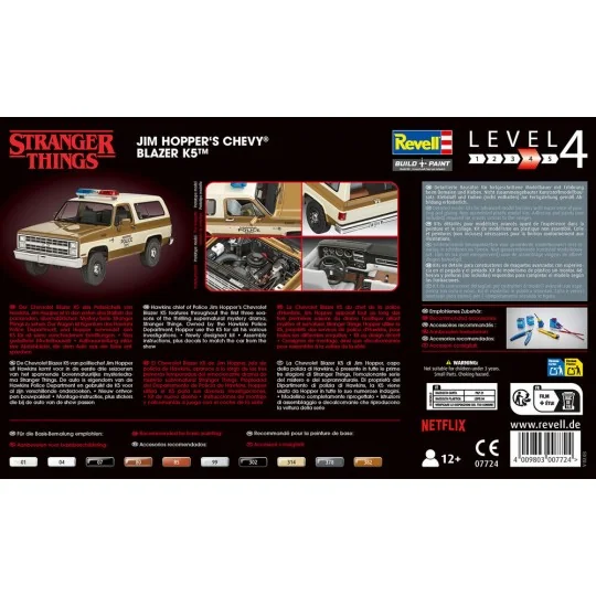 Stranger Things 1985 Chevrolet K5 Blazer, 1/25 - Revell 07724