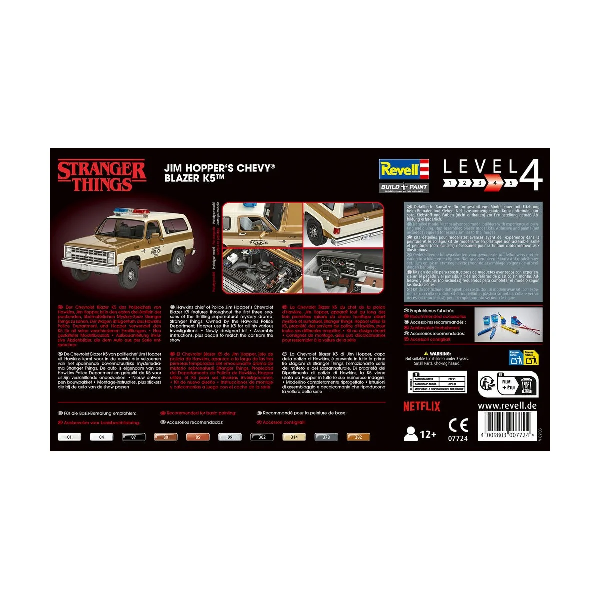 Stranger Things 1985 Chevrolet K5 Blazer, 1/25 - Revell 07724