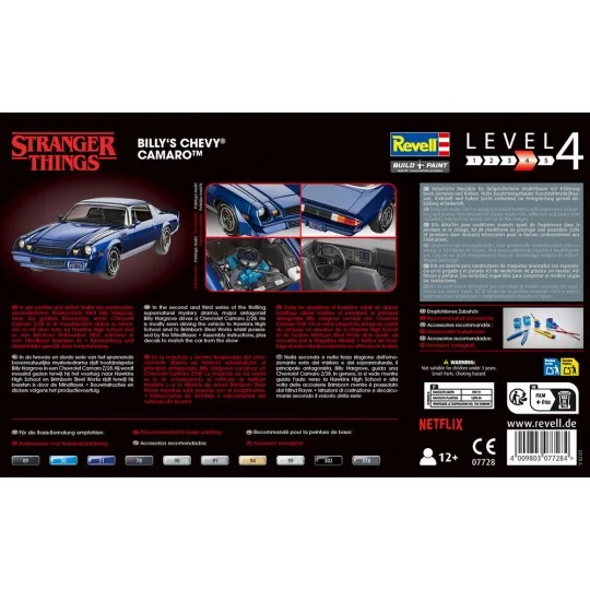 Stranger Things Chevy Camaro Z/28, 1/25 - Revell 07728