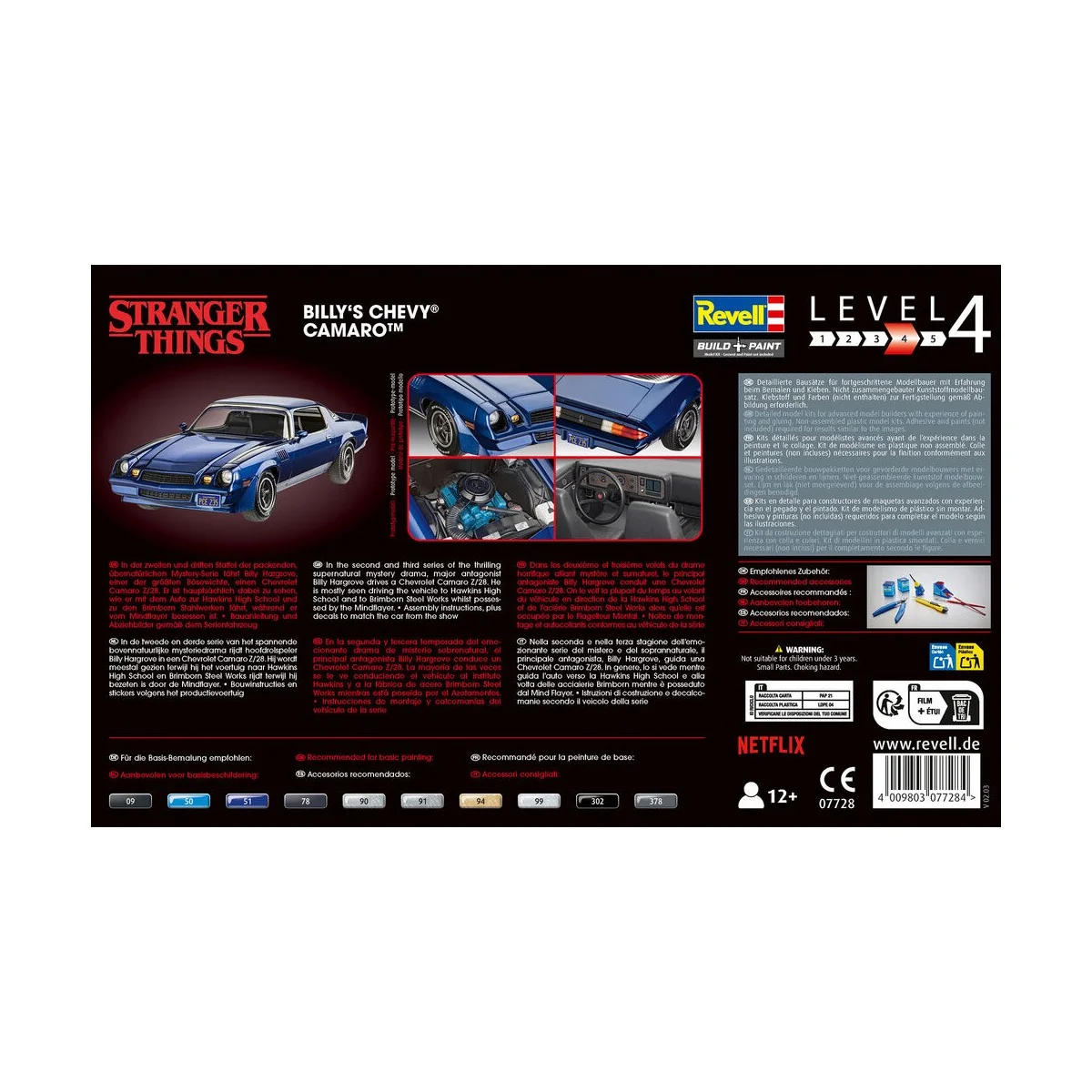 Stranger Things Chevy Camaro Z/28, 1/25 - Revell 07728