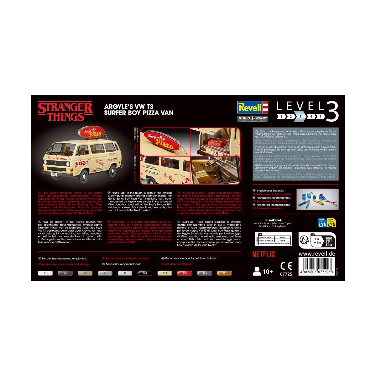 Stranger Things VW T3 Bus Surfer Boy, 1/25 - Revell 07725