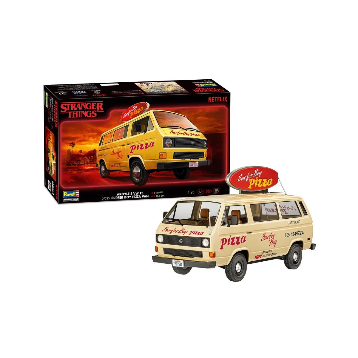 Stranger Things VW T3 Bus Surfer Boy, 1/25 - Revell 07725