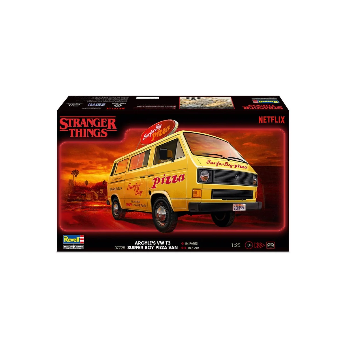 Stranger Things VW T3 Bus Surfer Boy, 1/25 - Revell 07725