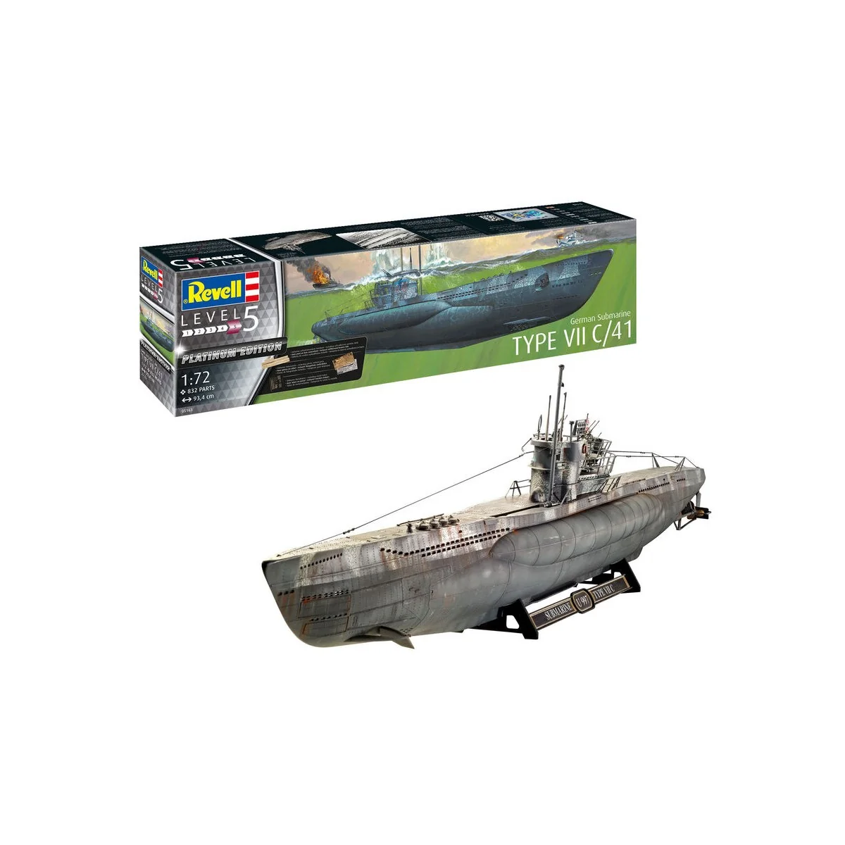 German Submarine Type VII C/41, 1/72 - Revell 05163