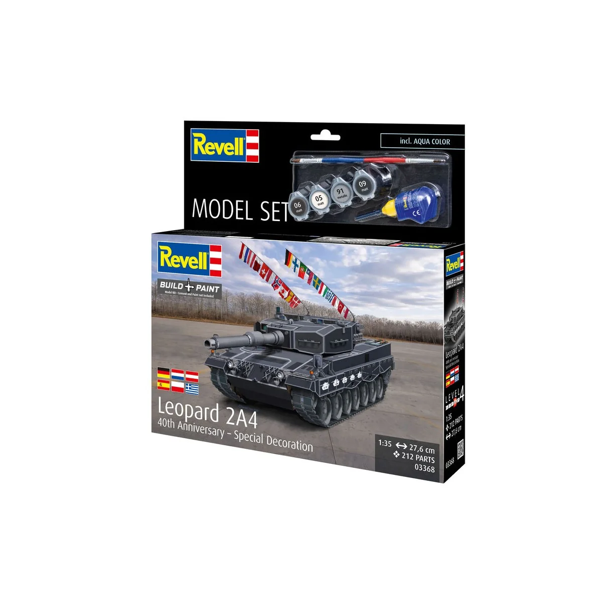 Model Set Leopard 2A4 - Special Decoration 40th An, 1/35 - Revell 6...