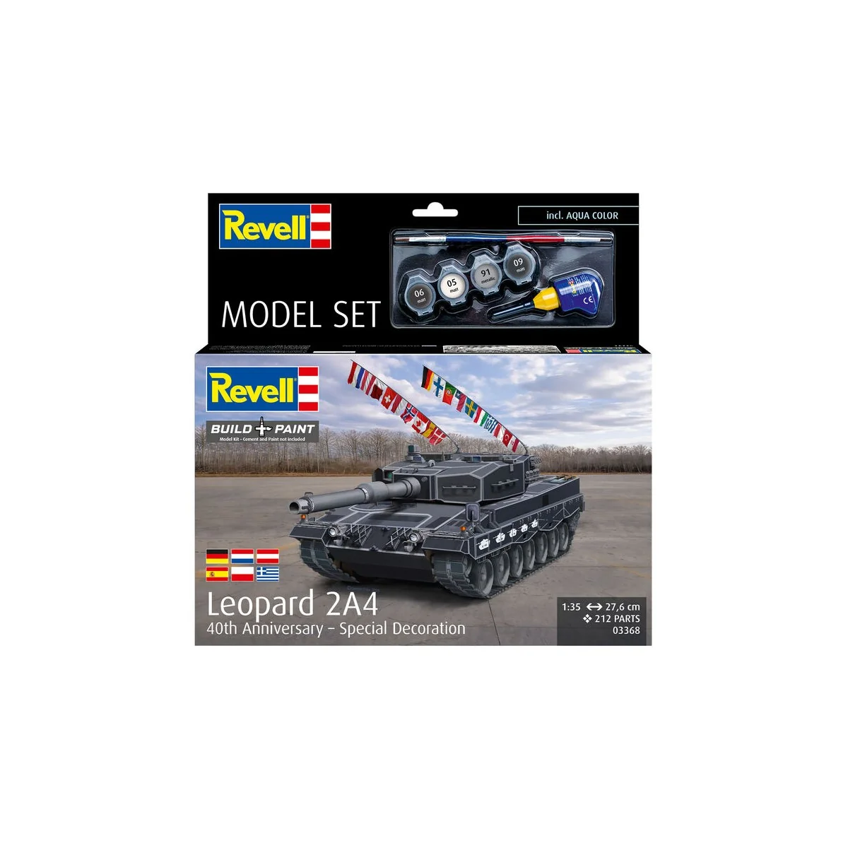 Model Set Leopard 2A4 - Special Decoration 40th An, 1/35 - Revell 6...