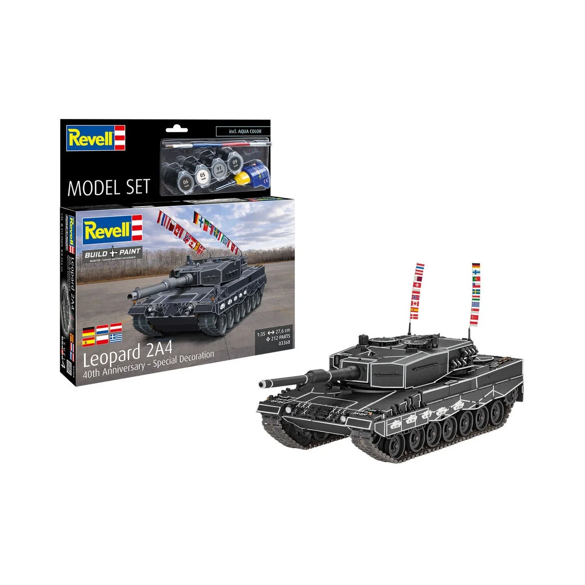 Model Set Leopard 2A4 - Special Decoration 40th An, 1/35 - Revell 6...