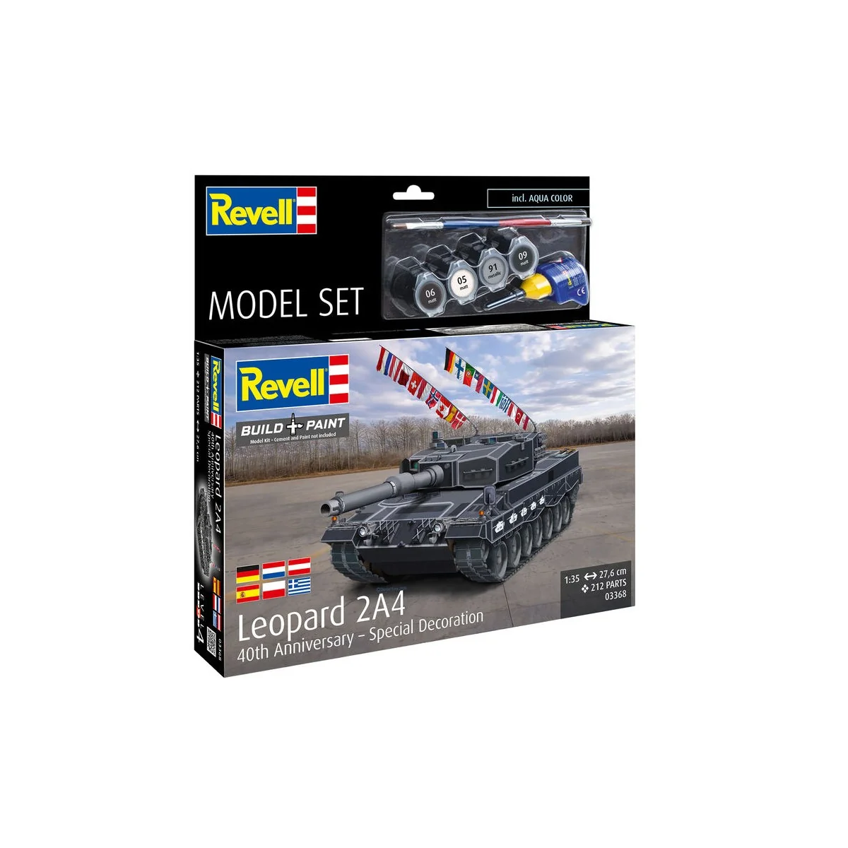 Model Set Leopard 2A4 - Special Decoration 40th An, 1/35 - Revell 6...