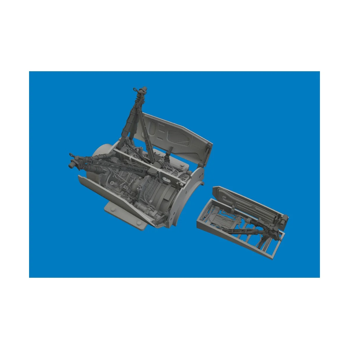 F-16C wheel bays & legs heavyweight PRINT 1/48 for Tamiya, 1/48 - E...