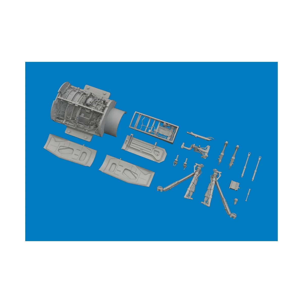 F-16C wheel bays & legs heavyweight PRINT 1/48 for Tamiya, 1/48 - E...