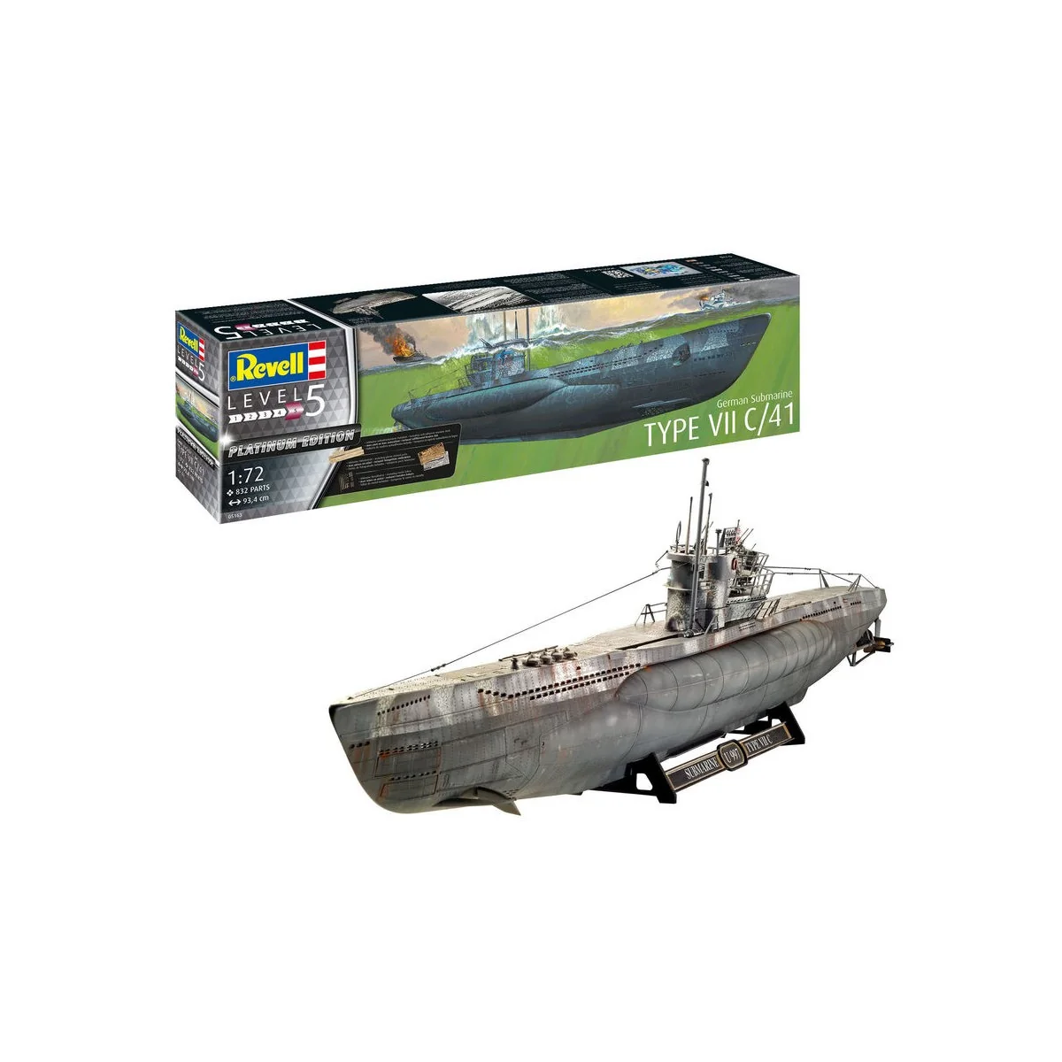 German Submarine Type VII C/41, 1/72 - Revell 05163
