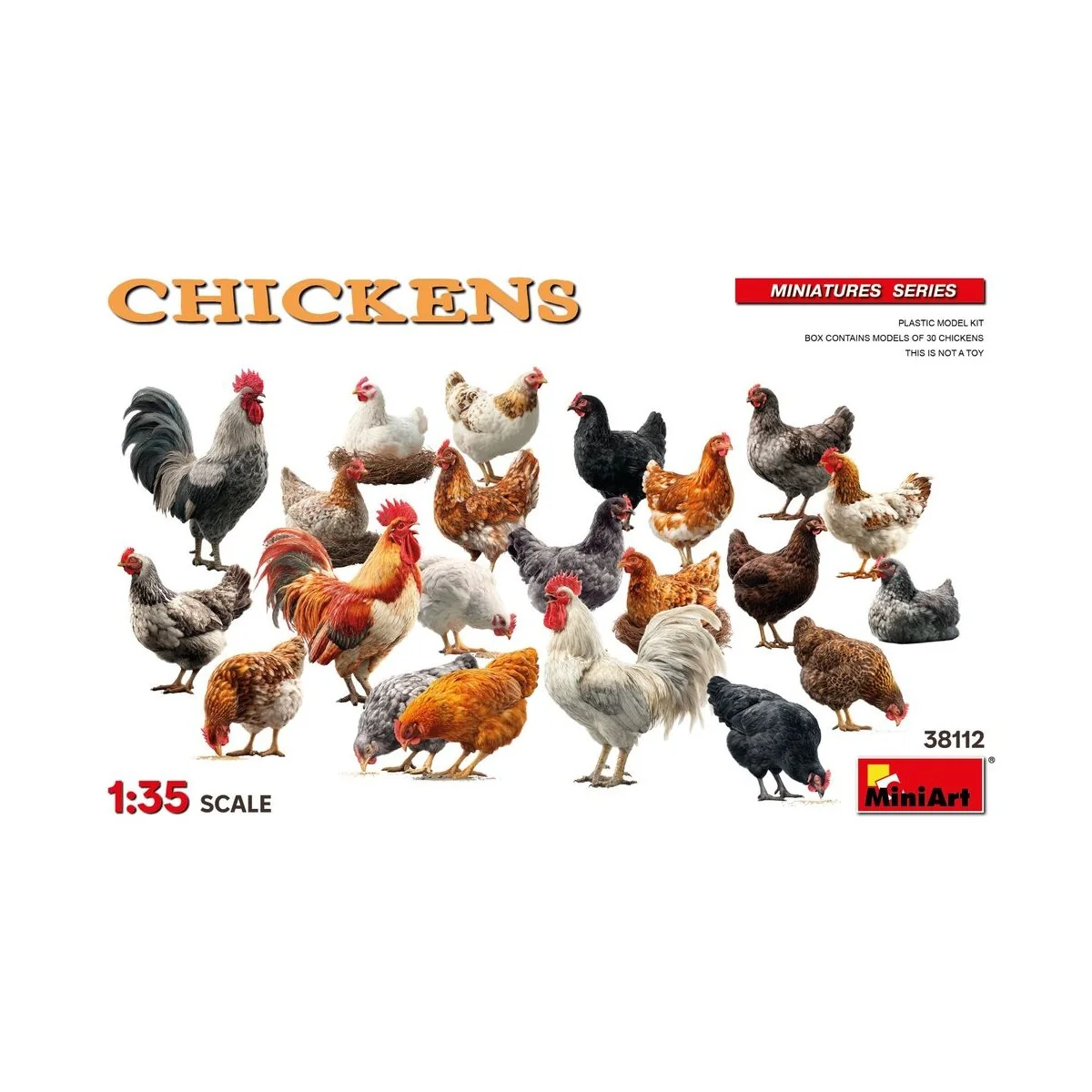 Chickens, 1/35 - MiniArt 38112