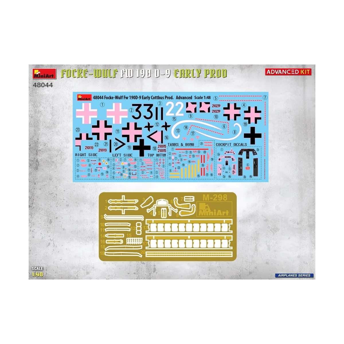 Focke-Wulf Fw 190D-9 Early Prod. Advanced Kit, 1/48 - MiniArt 48044