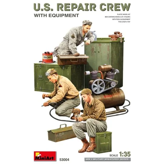 U.S. Repair Crew w/Equipment, 1/35 - MiniArt 53004