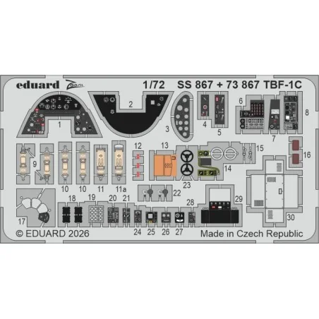 TBF-1C for Hobby Boss, 1/72 - Eduard Accessories BIG72191