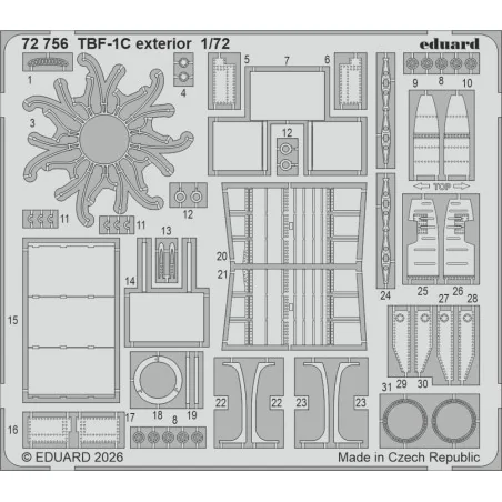 TBF-1C for Hobby Boss, 1/72 - Eduard Accessories BIG72191