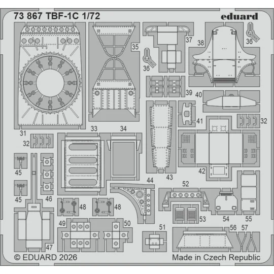 TBF-1C (folded wings) for Hobby Boss, 1/72 - Eduard Accessories BIG...