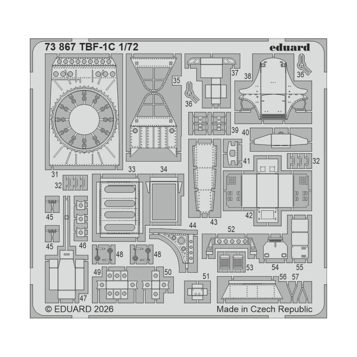 TBF-1C (folded wings) for Hobby Boss, 1/72 - Eduard Accessories BIG...