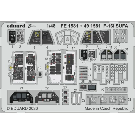 F-16I SUFA for Great Wall Hobby, 1/48 - Eduard Accessories BIG49477