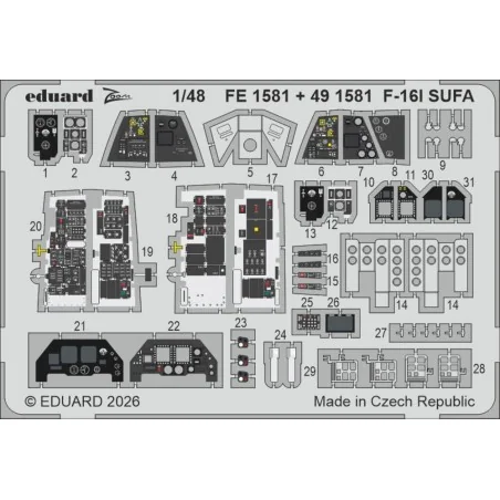 F-16I SUFA for Great Wall Hobby, 1/48 - Eduard Accessories BIG49477