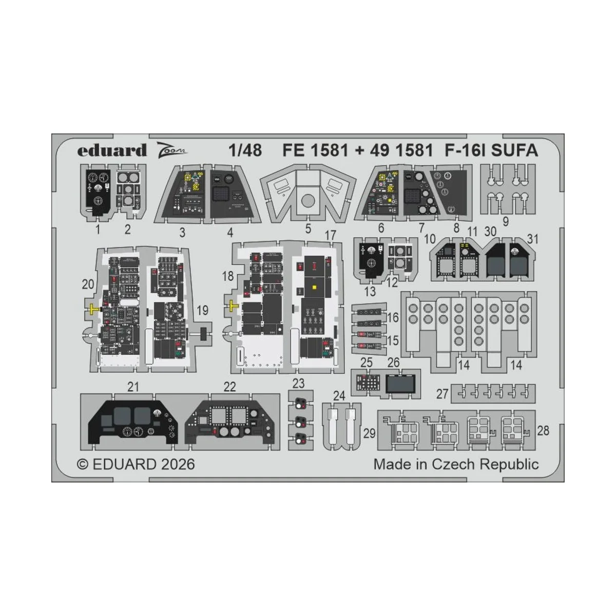 F-16I SUFA for Great Wall Hobby, 1/48 - Eduard Accessories BIG49477