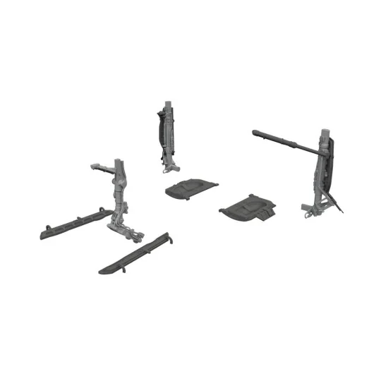 MiG-21F undercarriage legs PRINT for Eduard, 1/48 - Eduard Accessor...