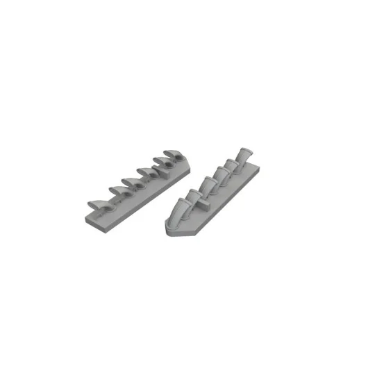Fw 190D-9 exhaust stacks PRINT for Miniart, 1/48 - Eduard Accessori...