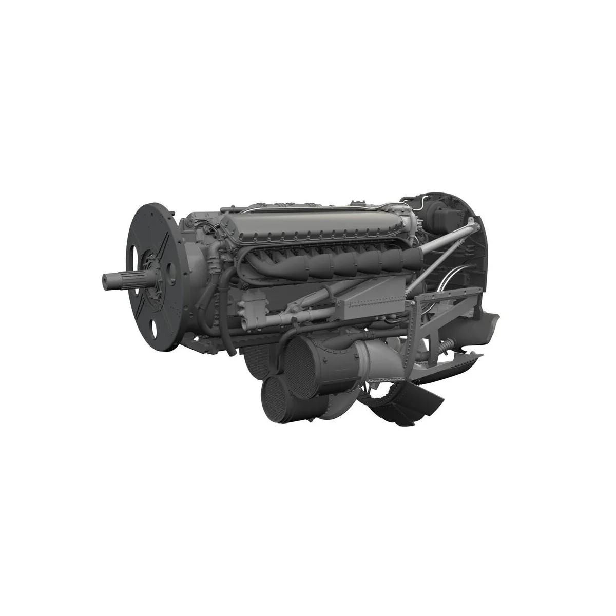 P-40K engine PRINT for Eduard, 1/48 - Eduard Accessories 6481211