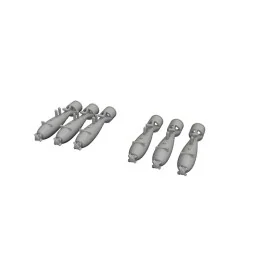 P-40 40lb frag bombs PRINT for Eduard, 1/48 - Eduard Accessories 64...