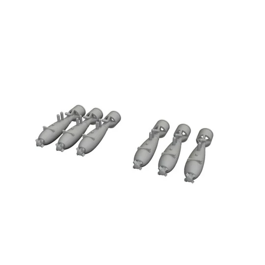 P-40 40lb frag bombs PRINT for Eduard, 1/48 - Eduard Accessories 64...