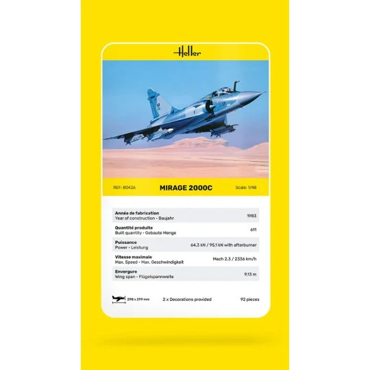 Mirage 2000 C, 1/48 - Heller 80426
