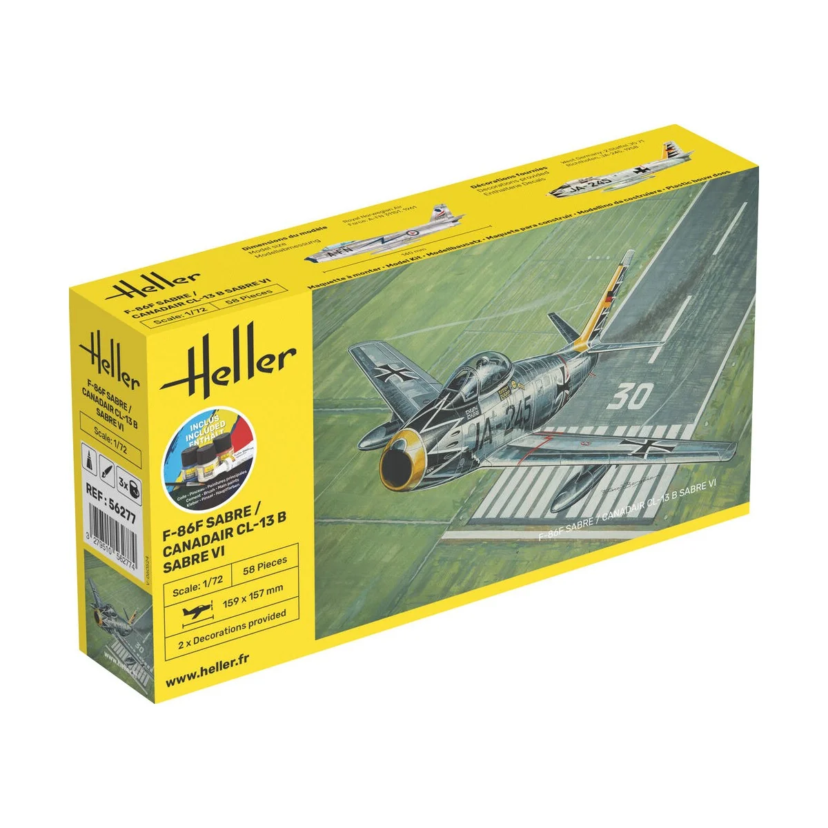 STARTER KIT F-86F Sabre / Canadair CL-13 B Sabre VI, 1/72 - Heller ...