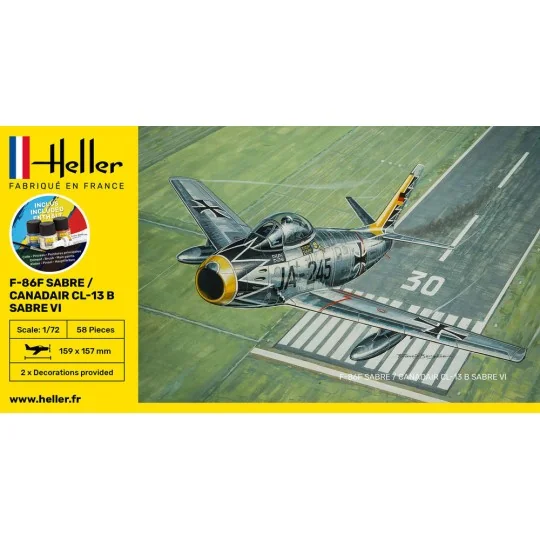 STARTER KIT F-86F Sabre / Canadair CL-13 B Sabre VI, 1/72 - Heller ...