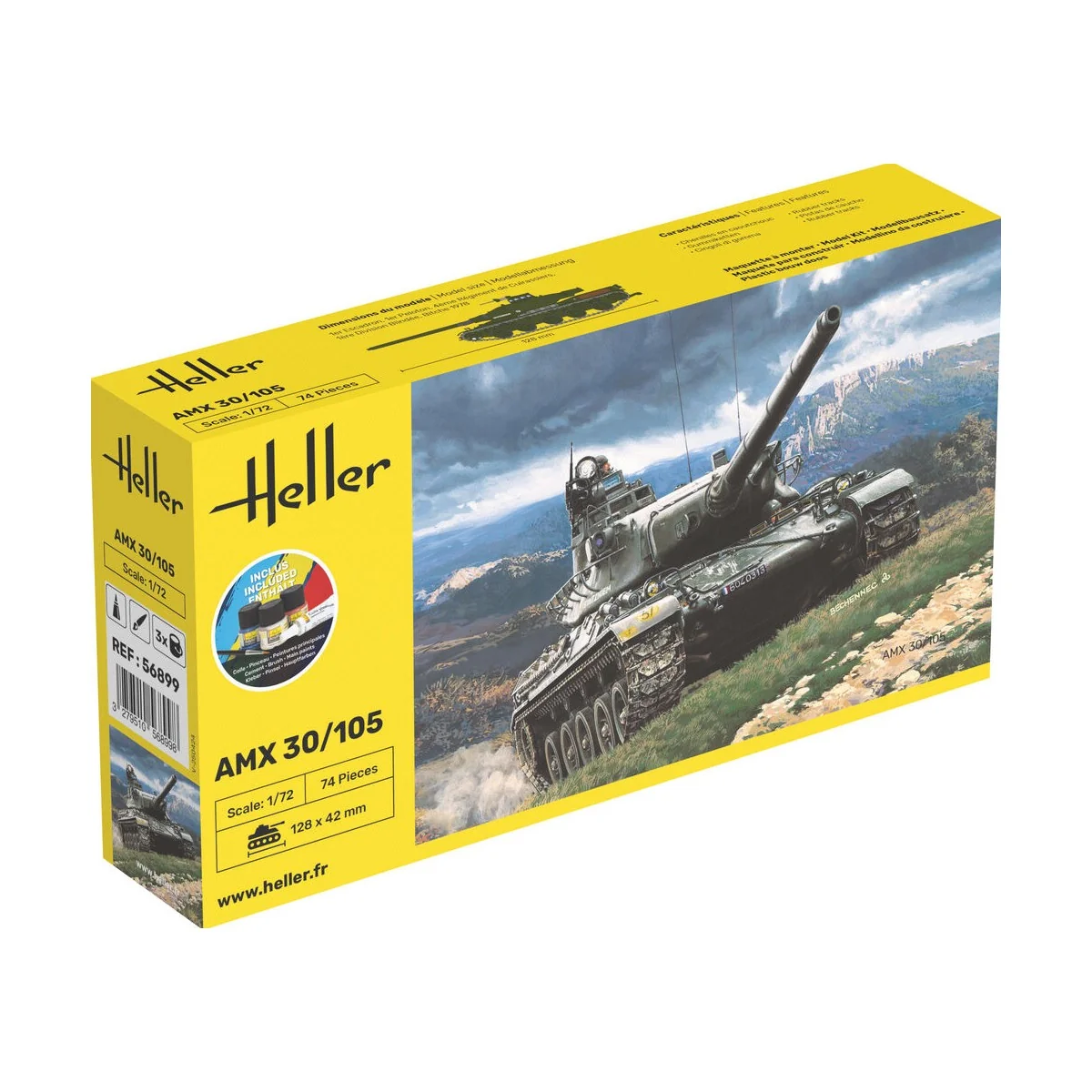 STARTER KIT AMX 30/105, 1/72 - Heller 56899