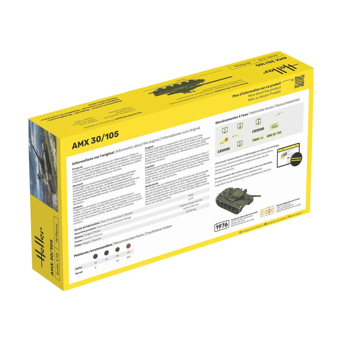 STARTER KIT AMX 30/105, 1/72 - Heller 56899