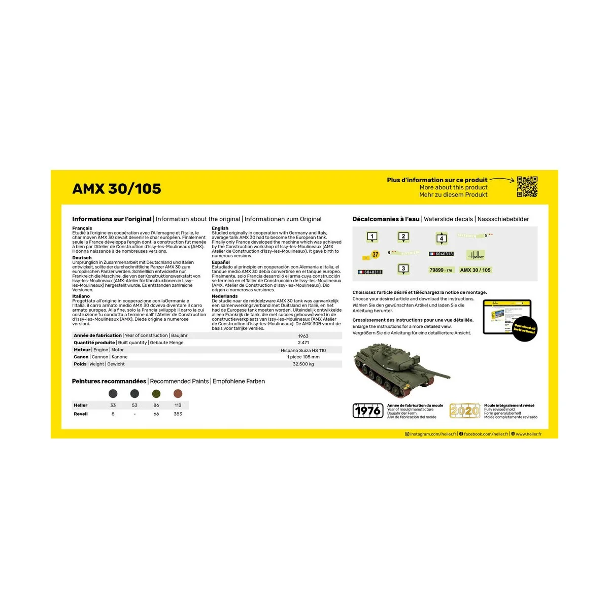 AMX 30/105, 1/72 - Heller 79899