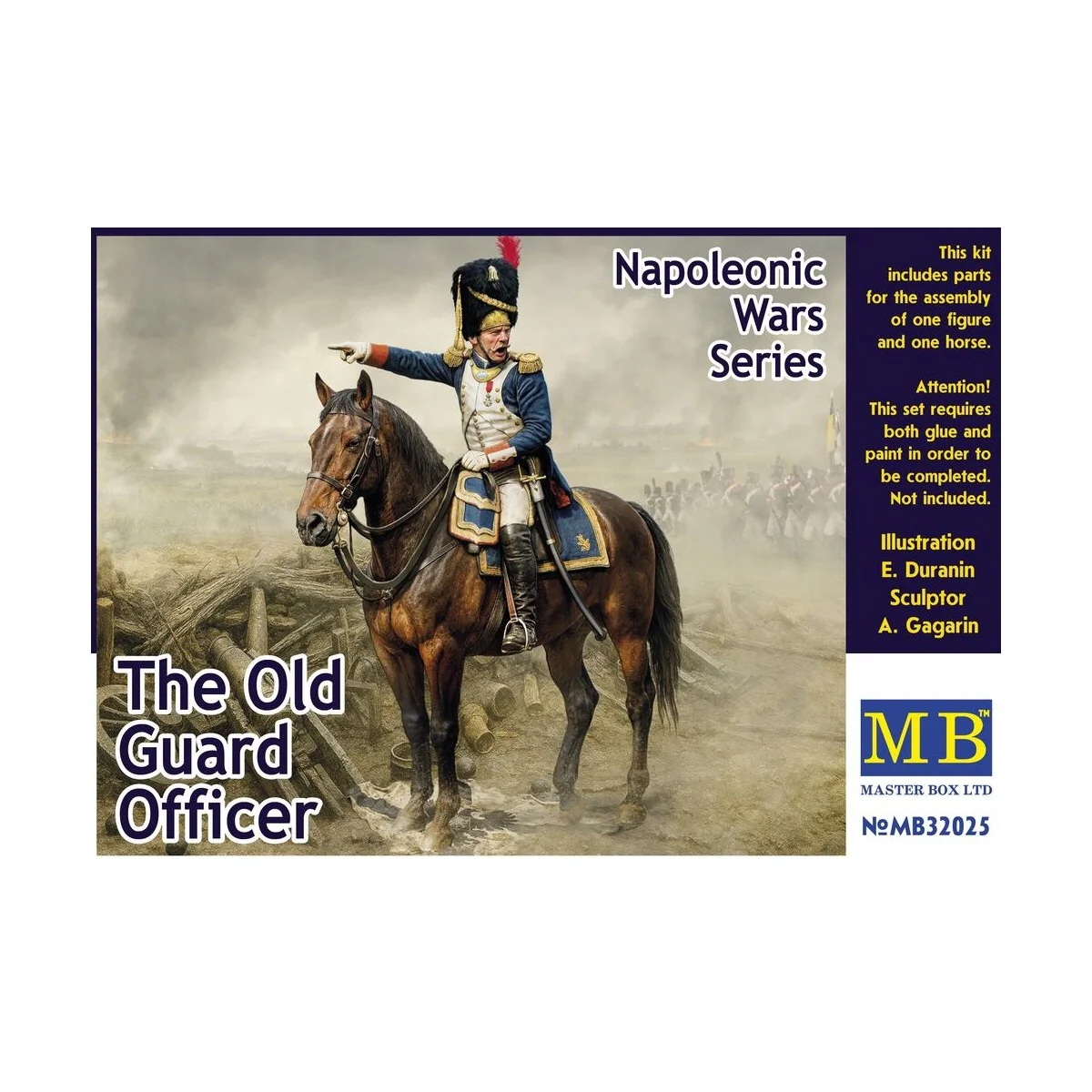 Napoleonic Wars Era. The Old Guard Officer, 1/32 - Master Box Ltd. ...