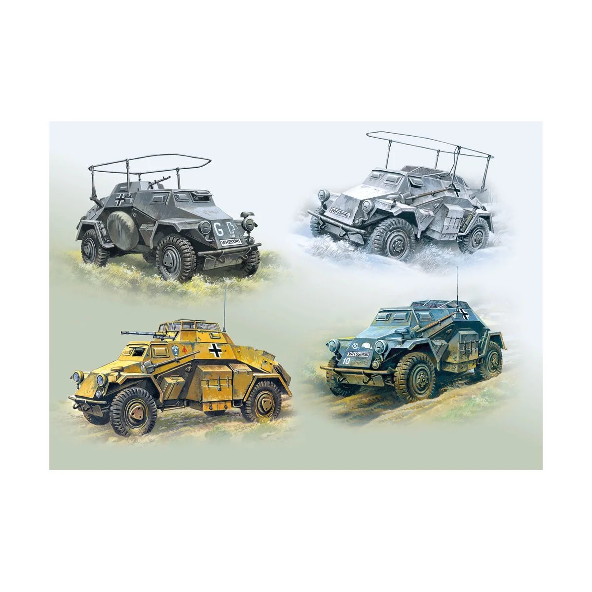 Wehrmacht Light Armored Vehicles, 1/72 - ICM DS7207