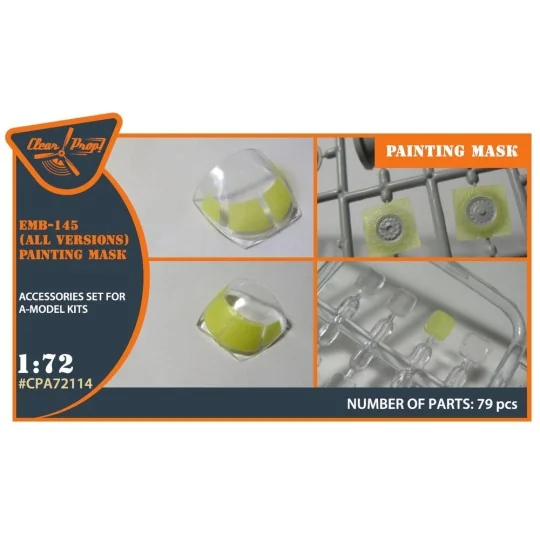 EMB-145 painting mask for A-model kits, 1/72 - Clear Prop Accessori...