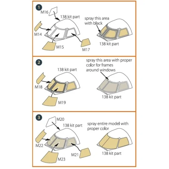 EMB-145 painting mask for A-model kits, 1/72 - Clear Prop Accessori...