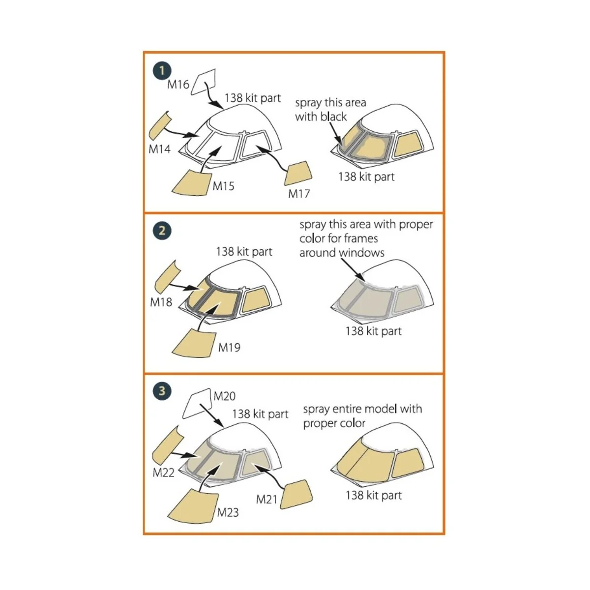 EMB-145 painting mask for A-model kits, 1/72 - Clear Prop Accessori...