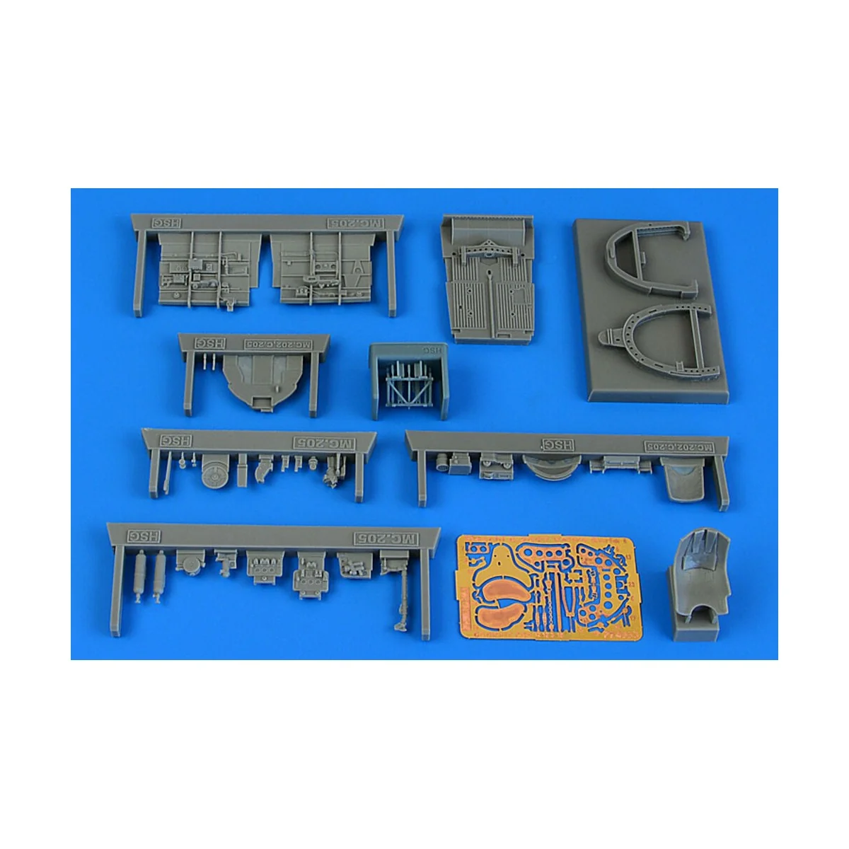 Macchi C.205V Veltro Serie I cockpit set for Hasegawa, 1/48 - Aires...