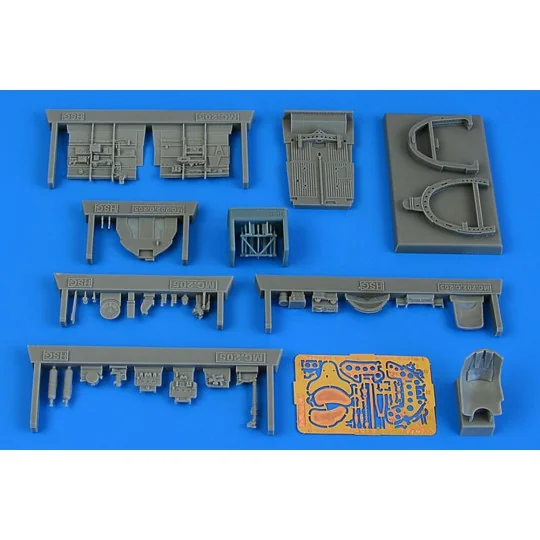 Macchi C.205V Veltro Serie I cockpit set for Hasegawa, 1/48 - Aires...