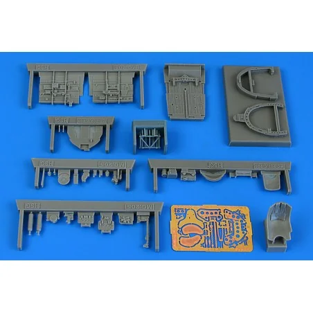 Macchi C.205V Veltro Serie I cockpit set for Hasegawa, 1/48 - Aires...