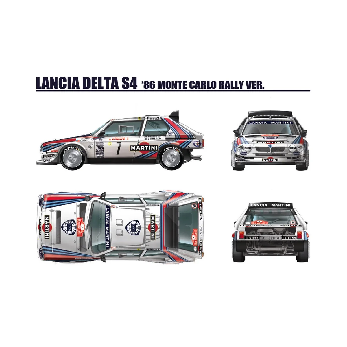 Lancia Delta S4 Martini '86 Monte Carlo, 1/24 - NUNU-BEEMAX PN24030